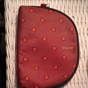 KOKO Red Heart Print Cosmetic Pouch